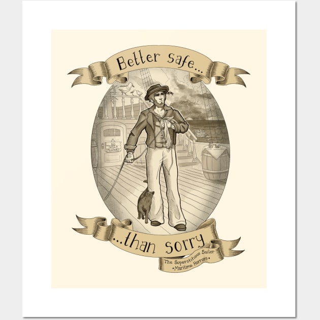 The Superstitious Sailor Wall Art by dragonrise_studio